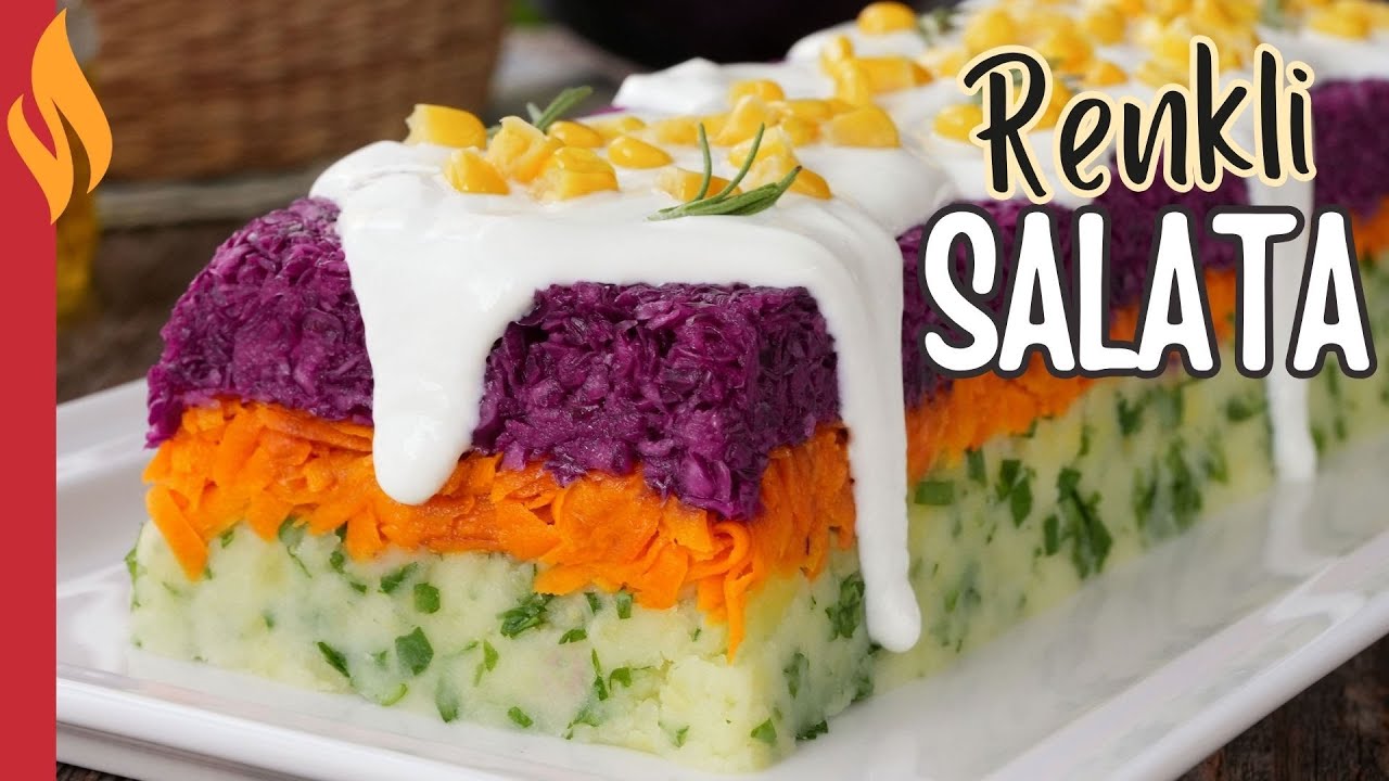 ÜÇ RENKLİ SALATA TARİFİ 💯 ÇOK ŞIK 😎 ÇOK LEZZETLİ 😋