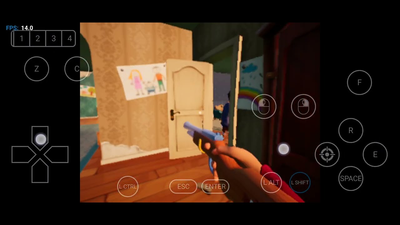 Gameplay Hello Neighbor Alpha 1.5 remake winlator android 