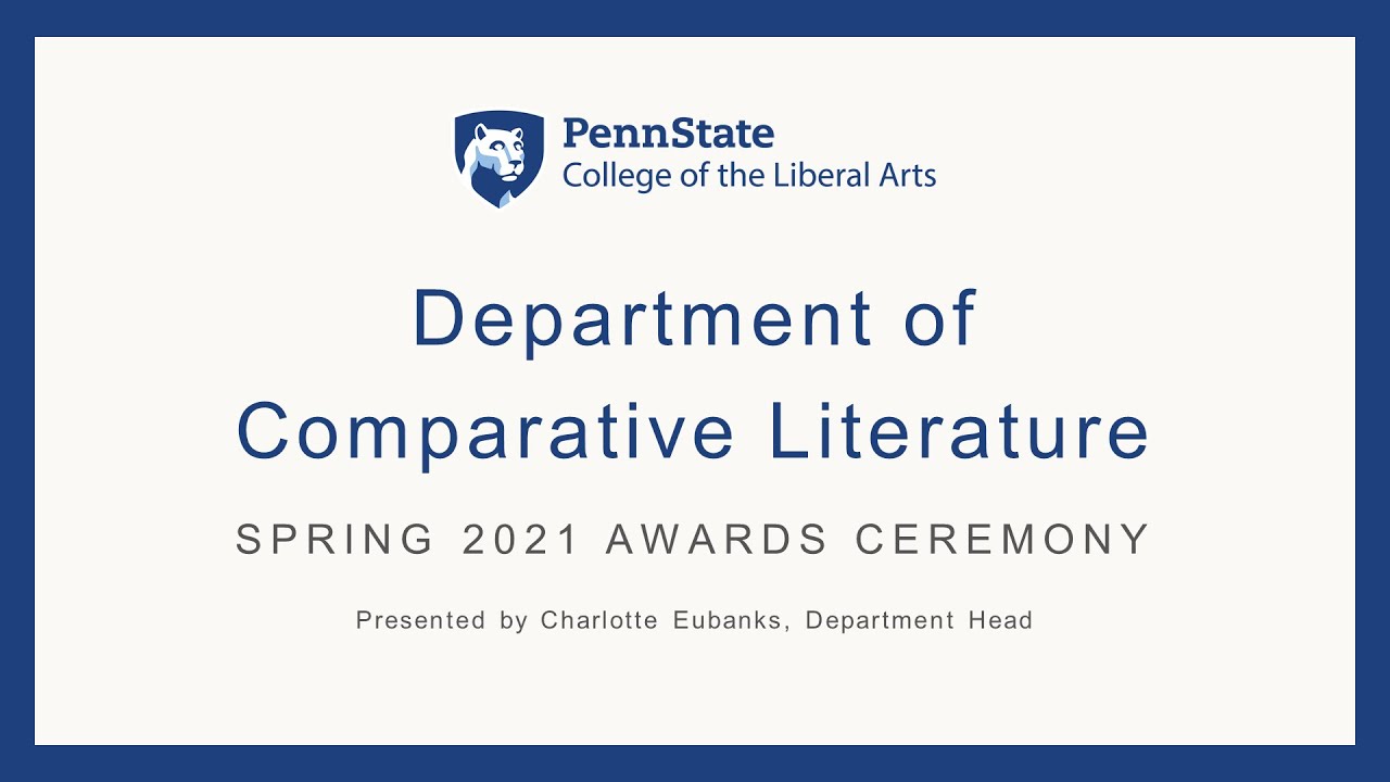 Comparative Literature SP21 Awards Ceremony