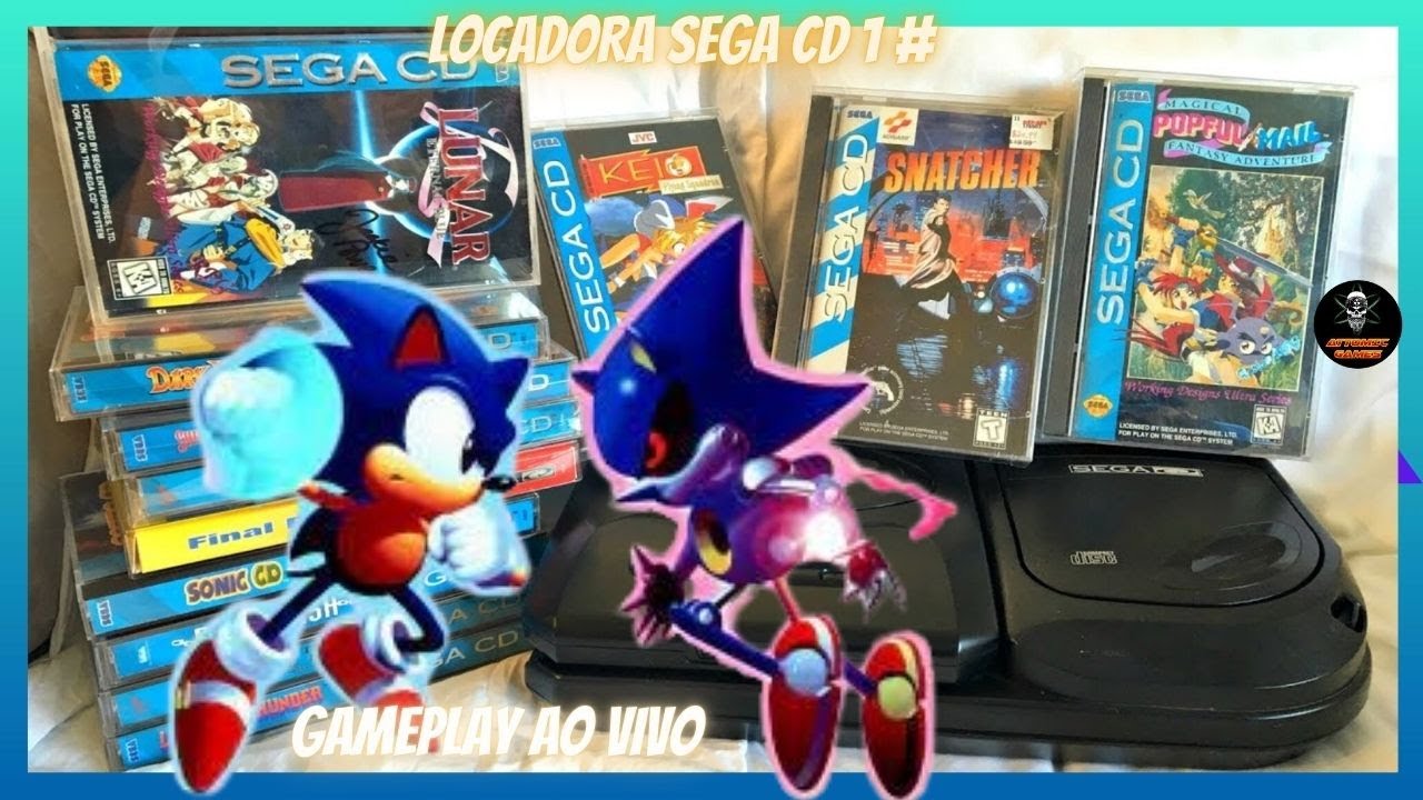 LIVE 16# LOCADORA DO DIEGÃO -  SONIC CD PLUS  + LOCADORA DO SEGA CD 1# RUMO A 400 INSCRITOS