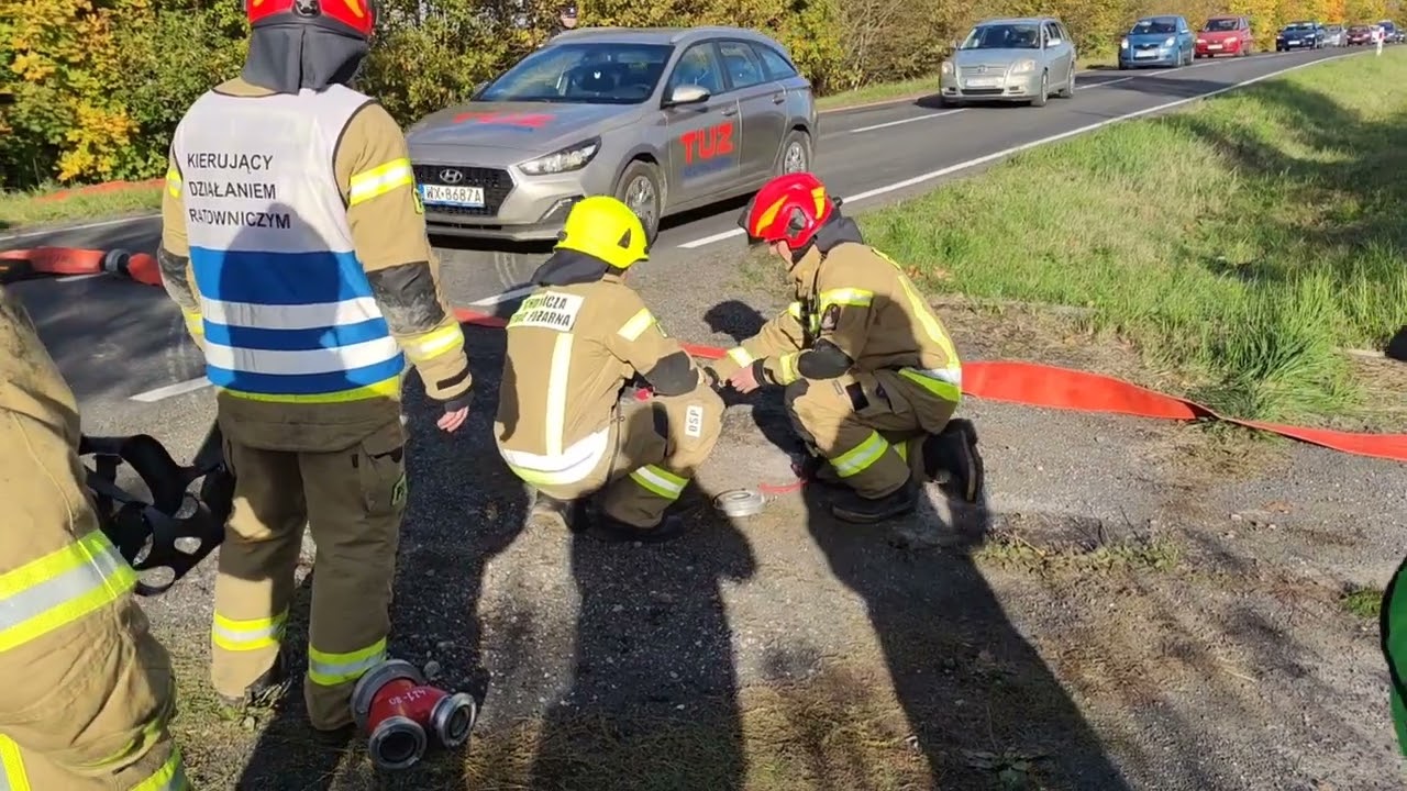 Pożar hali w Złocieńcu