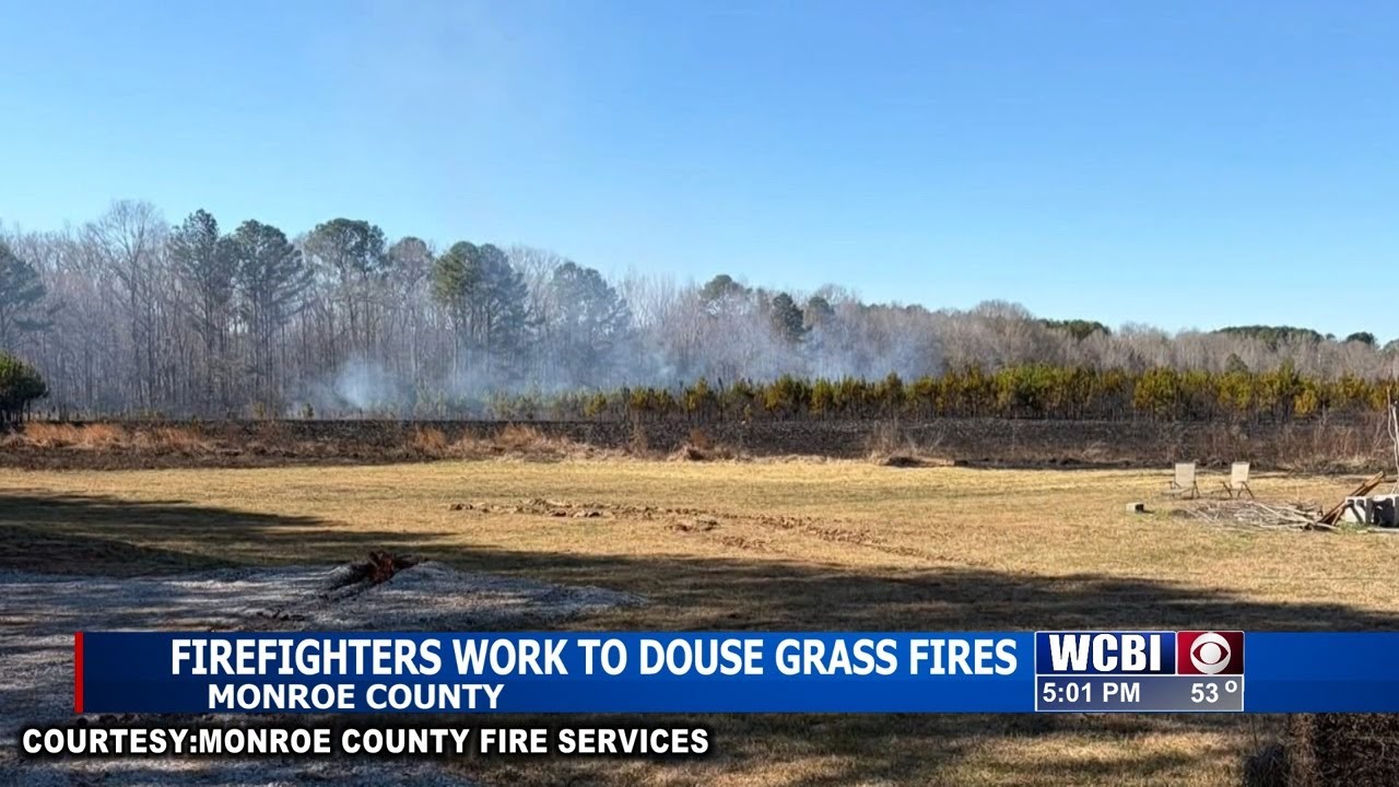 Two grass fires keep firefighters busy in Monroe Co.