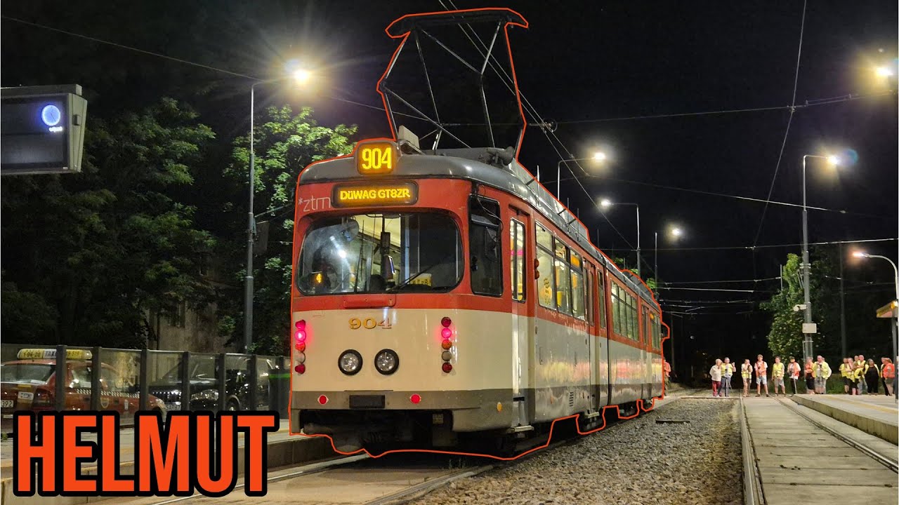 DÜWAG GT8ZR  - PIĄTA FOTONOCKA SŁONICZEJA - tramwaj GT8 Helmut w Poznaniu 904