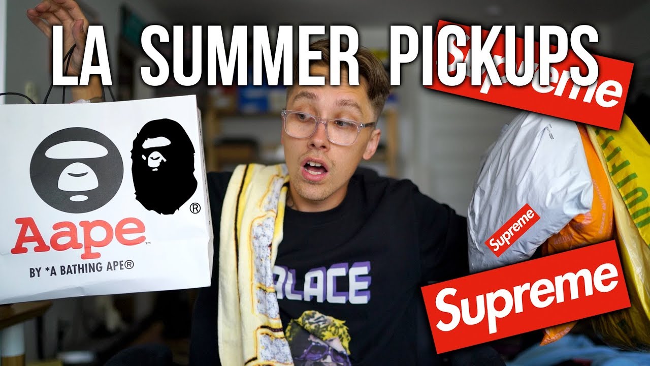Unboxing LA Summer Pickups feat. Supreme, Y-3, & Aape (Bape)