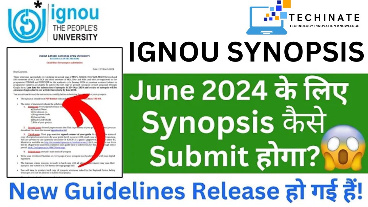 IGNOU Synopsis BCA / MCA  Kaise Banaye? Complete Guide for IGNOU Students | Updated | 2024 |