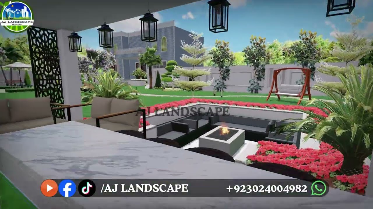 Luxury Farmhouse Landscape Design | Kotli Azad Kashmir | AJ Landscape