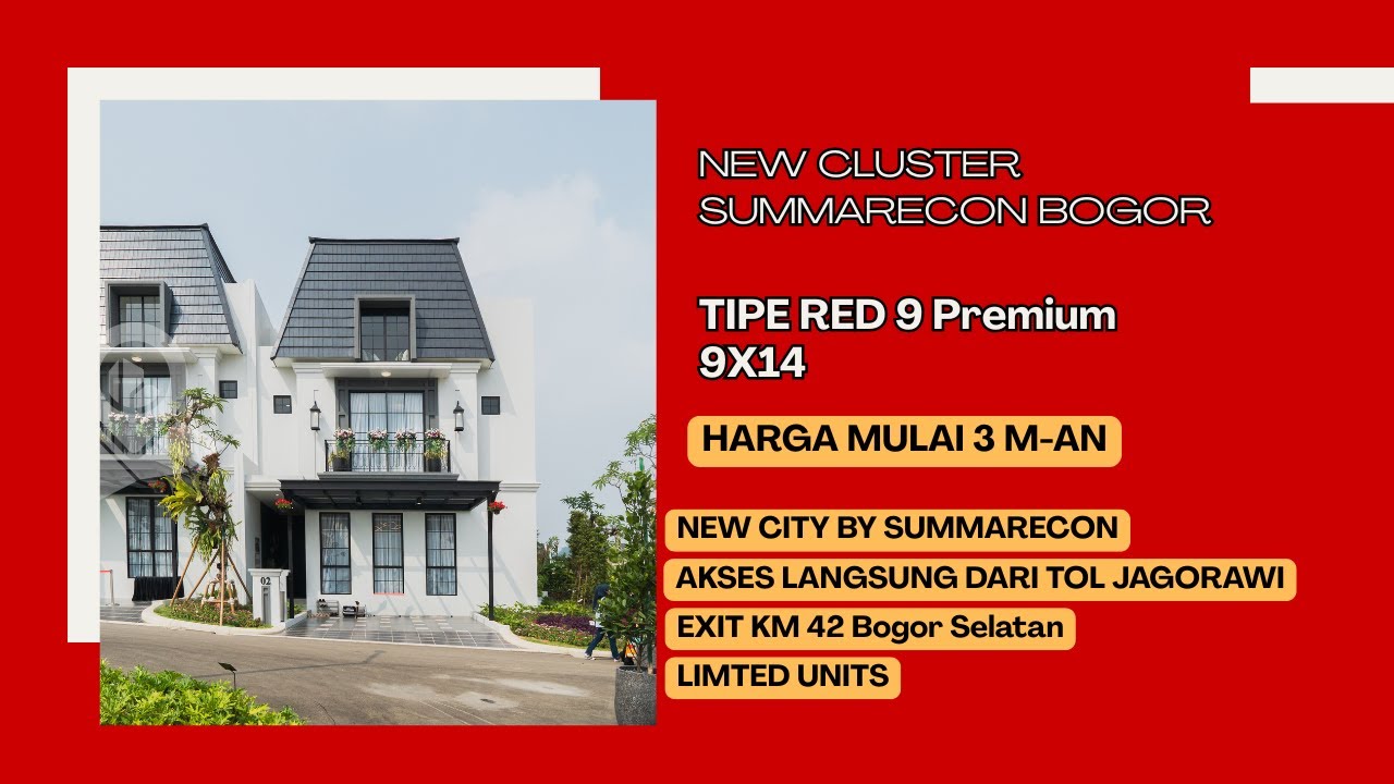 COCOK BUAT YANG LAGI CARI RUMAH BARU | 9x14 | New Cluster | SUMMARECON BOGOR | THE EBONY RESIDENCE