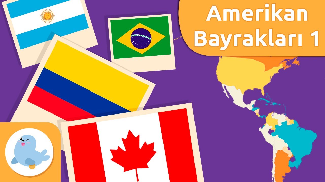 Amerika Bayrakları (Birinci Bölüm) - Çocuklar için Coğrafya - Amerikan bayrakları