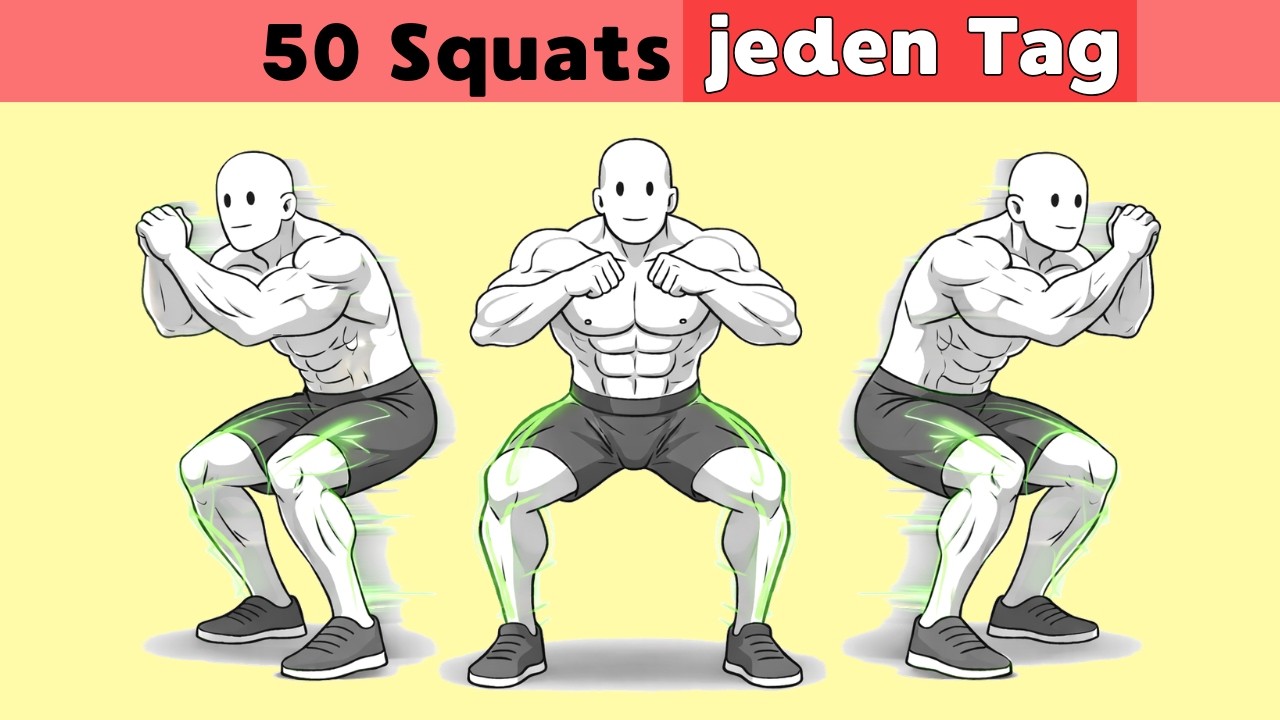 Mach 50 Squats täglich - was passiert?