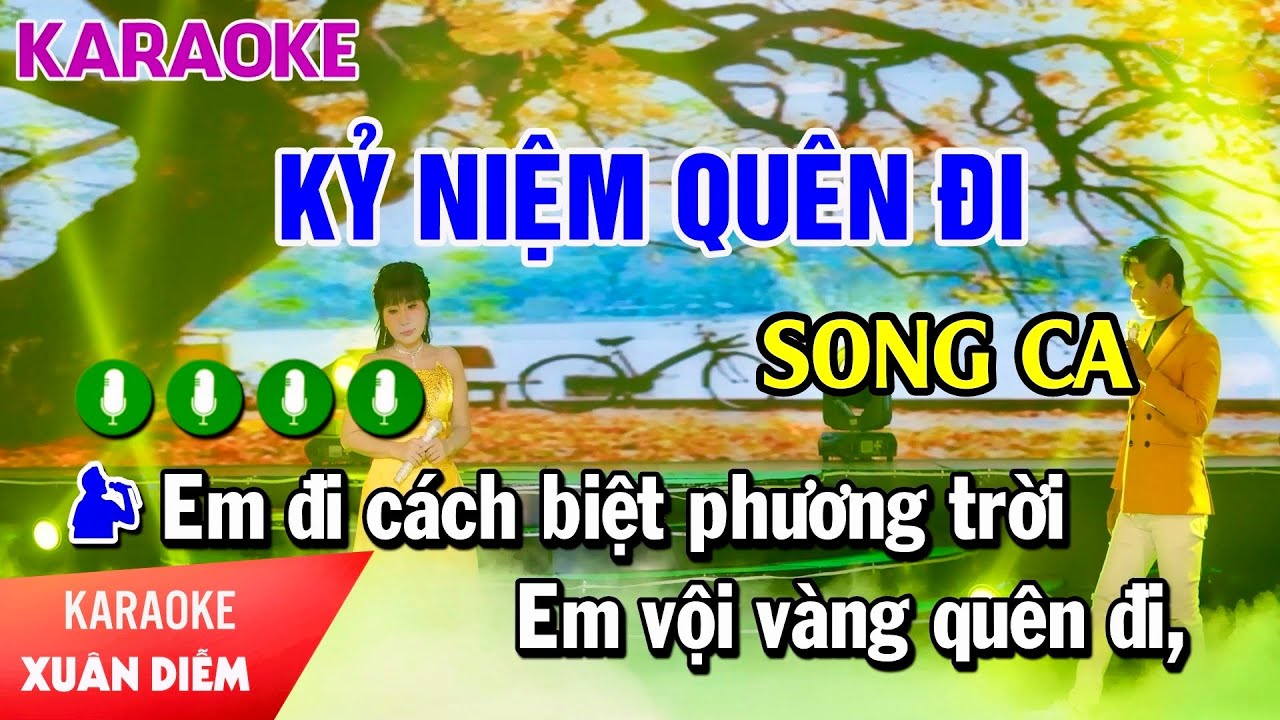 🎤 KARAOKE KỶ NIỆM QU&Ecirc;N ĐI | TONE SONG CA | NHẠC TRỮ T&Igrave;NH DỄ H&Aacute;T -  H&aacute;t L&agrave; Thấm