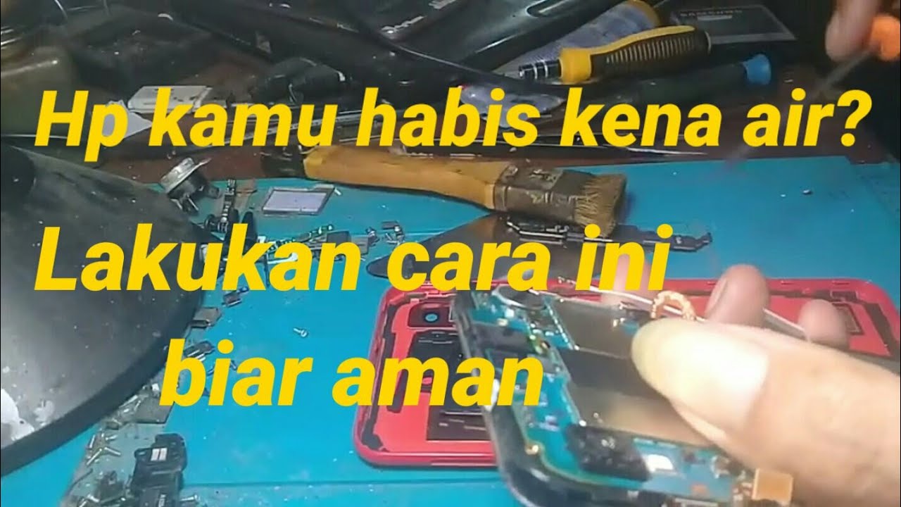 bongkar hp samsung A10 habis terendam air