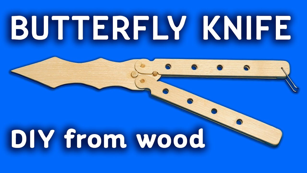 KNIFE BUTTERFLY из линейки за 10 минут. Как сделать НОЖ БАБОЧКУ своими руками из дерева