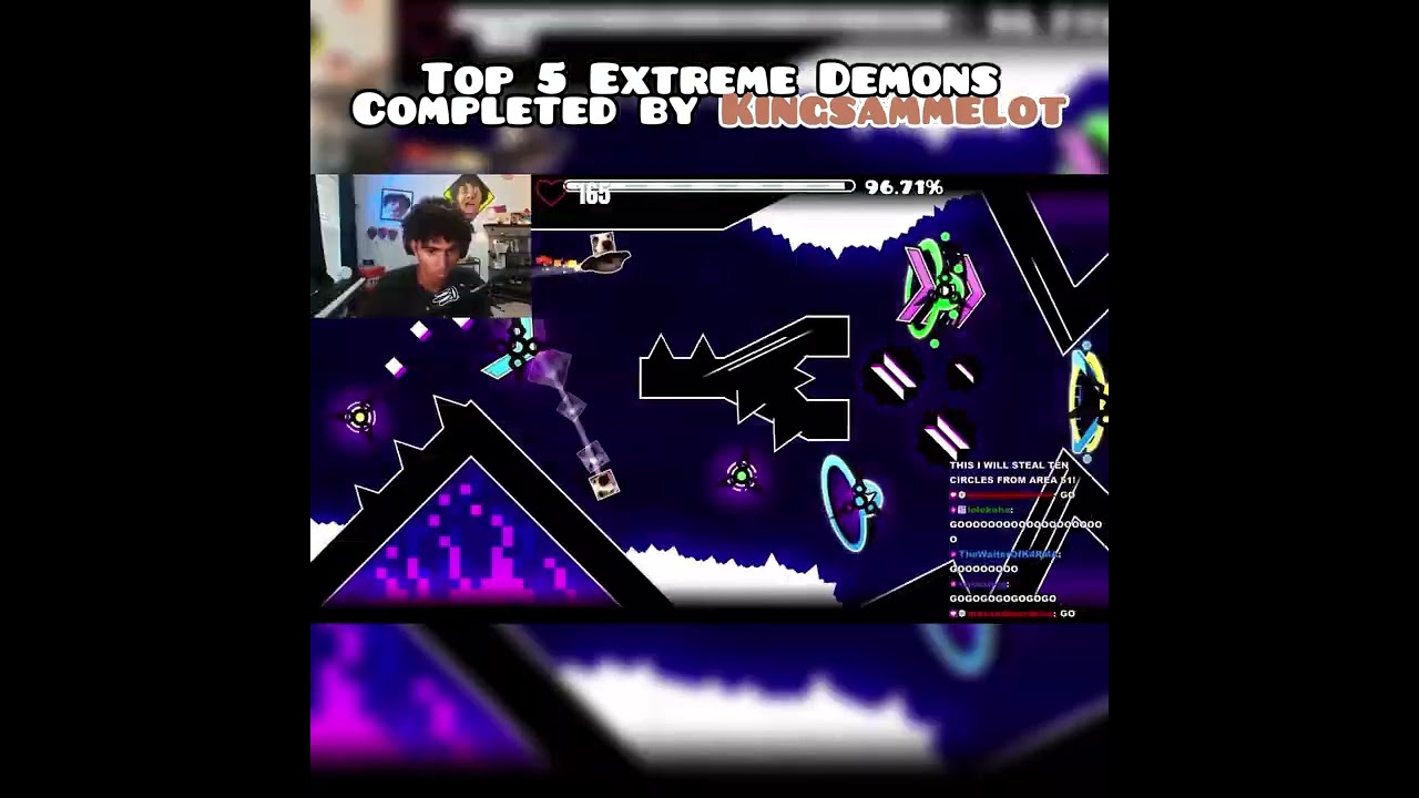 Top 5 @KingSammelot  Extreme Demons Completions (imthekingoff) #geometrydash  #gd  #gaming