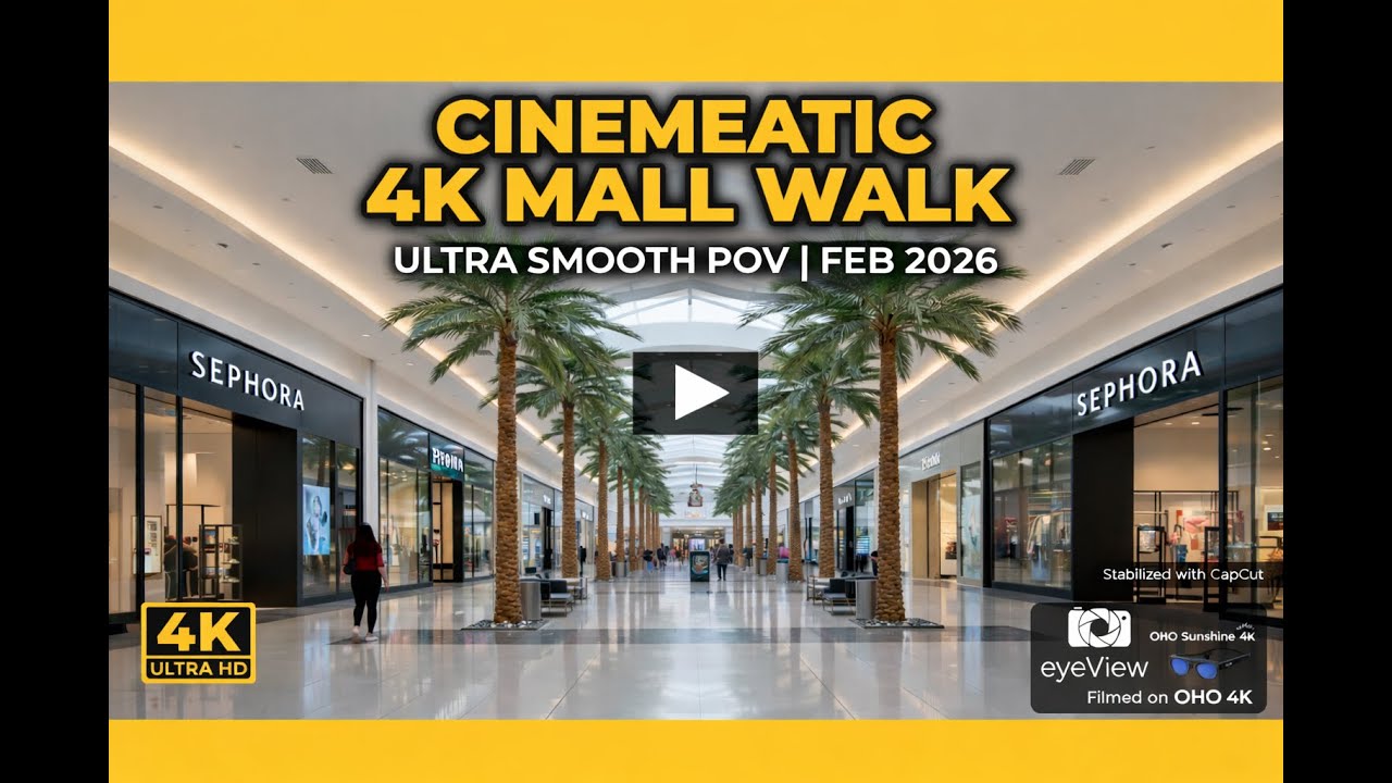 OhO sunshine 4K Smart Glasses Mall Walk | Stabilized POV eyeView Experience