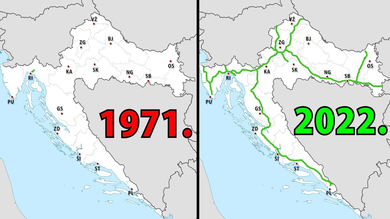 Povijest izgradnje autocesta u Hrvatskoj (1971. - 2022.)