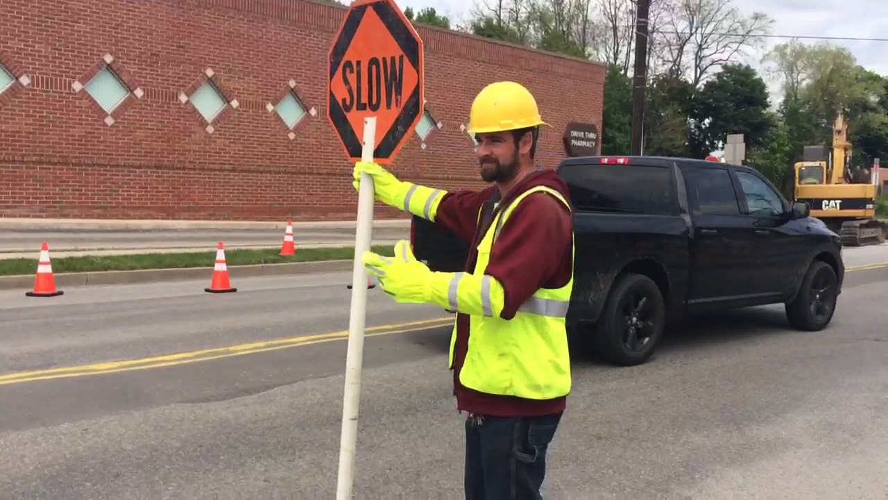 Signalman's Safety Sleeves used by Flaggers