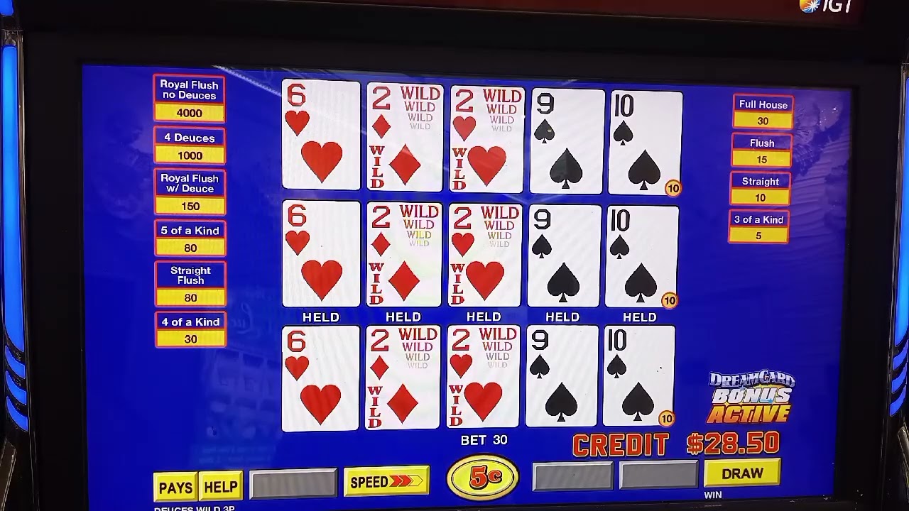 This time at Montego Bay in Wendover Nevada, dream card deuces Wild 