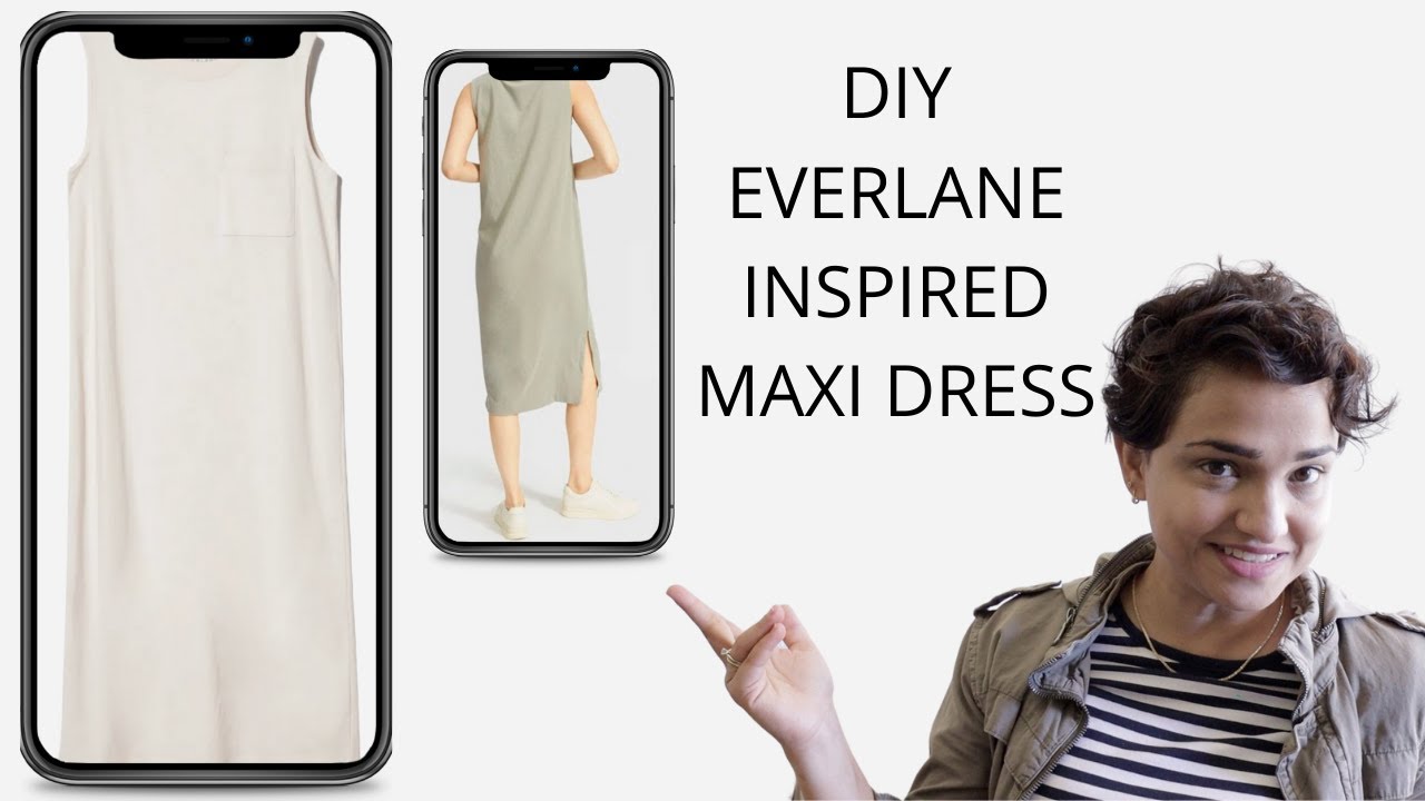 DIY TSHIRT MAXI DRESS with jersey fabric BEGINNER LEVEL in minutes