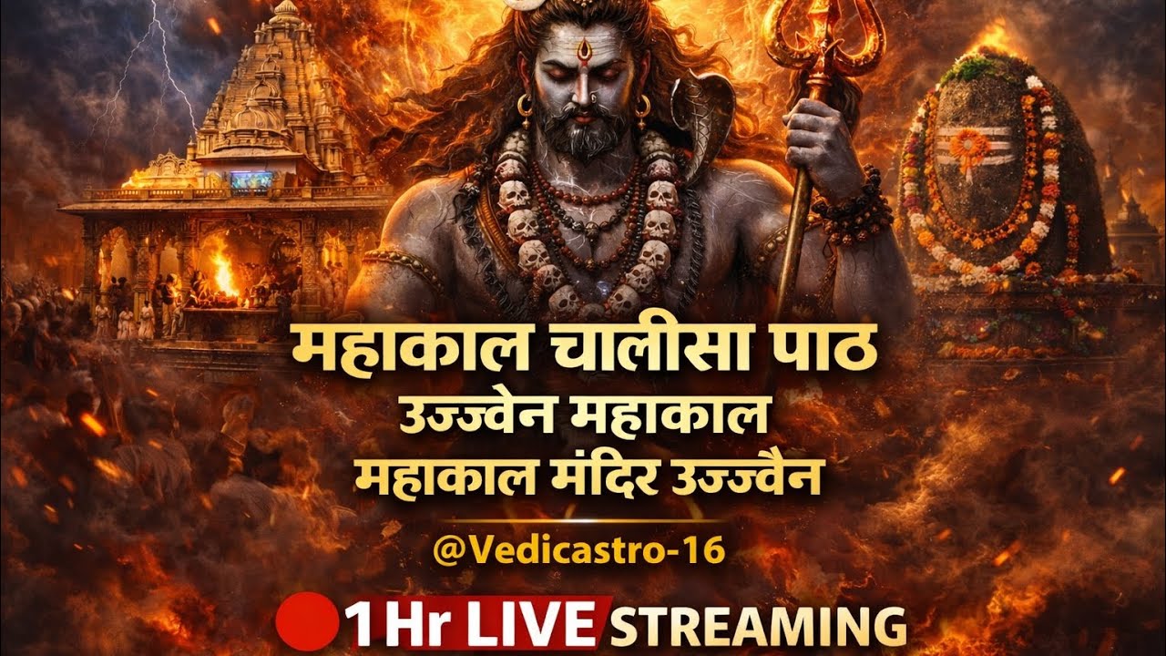 🔴 LIVE : महाकाल चालीसा पाठ | 1 घंटा महाकाल भक्ति | उज्जैन महाकाल मंदिर | हर हर महादेव 🚩 #mahadev 