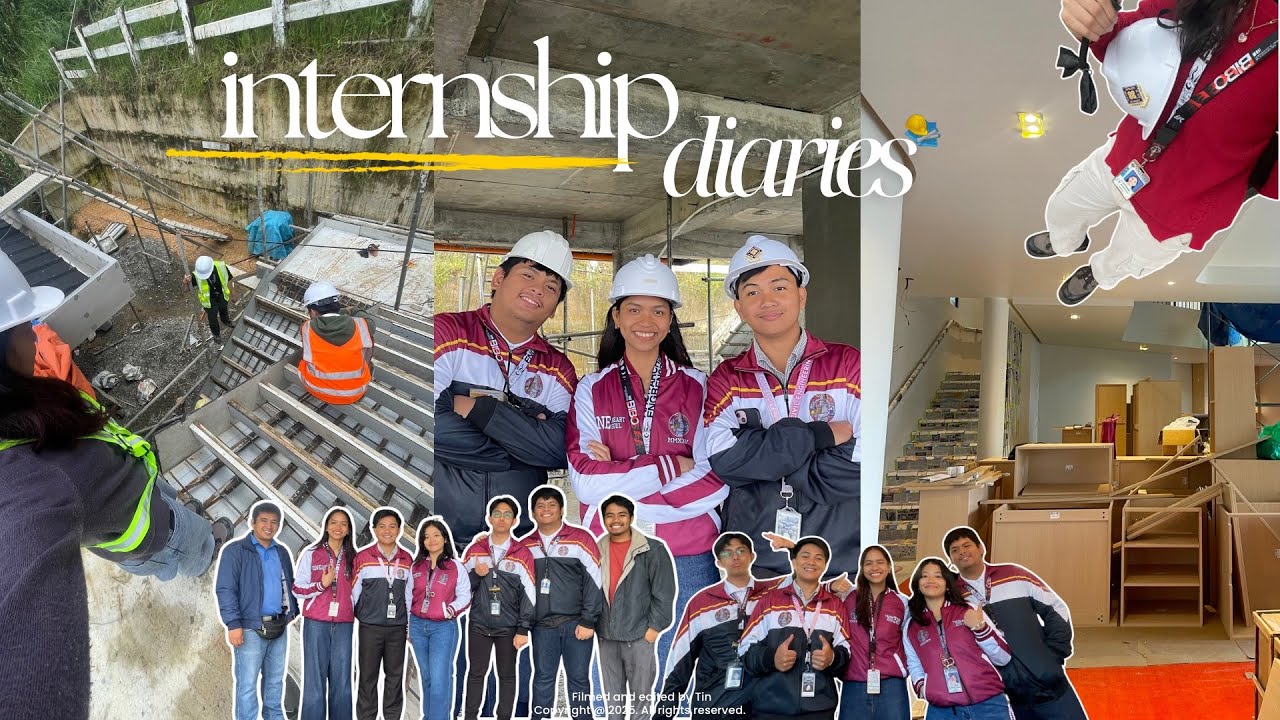 snippets of my OJT journey🎞️ last day of my internship ,mundane things at construction, site visit •