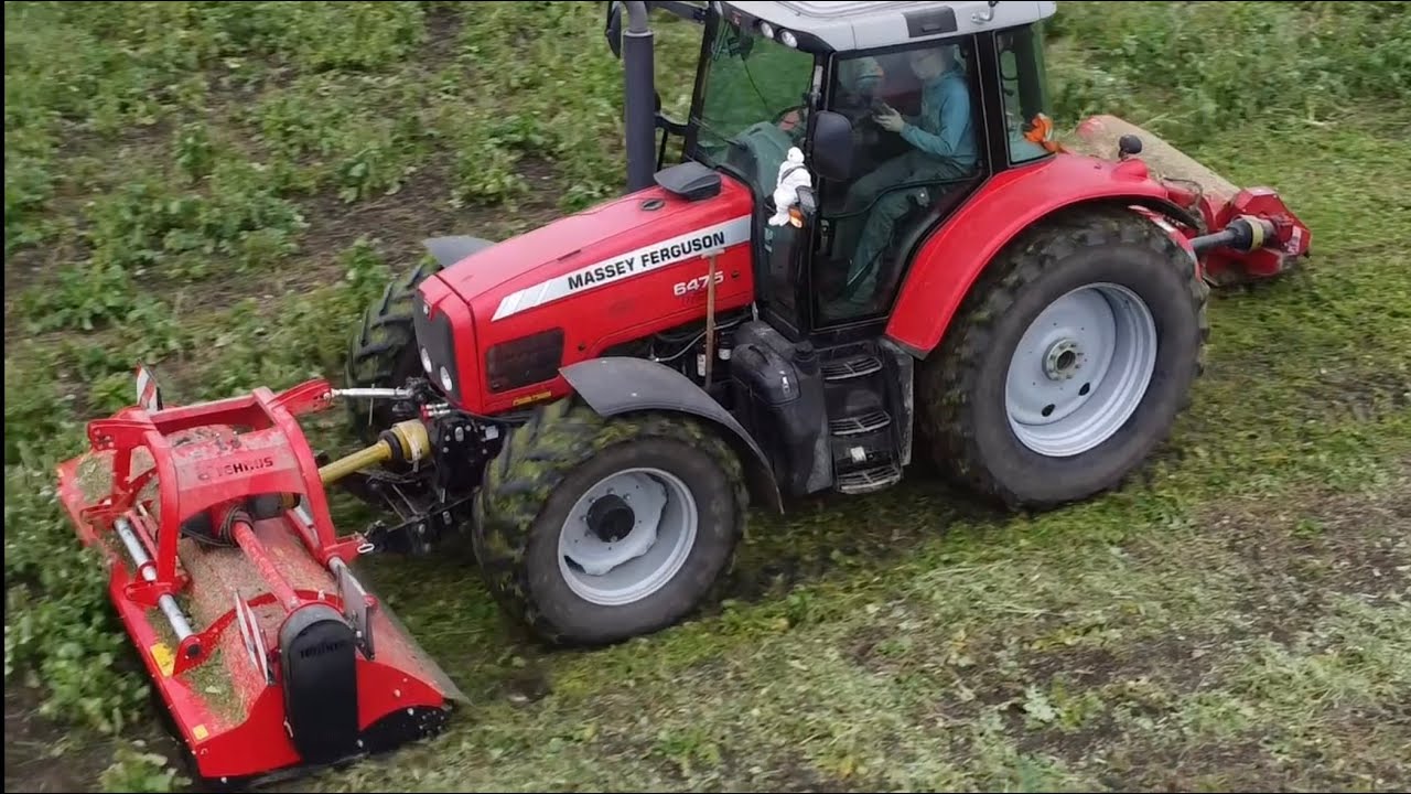 Begrünung Mulchen mit 5 Meter Mulchkombination