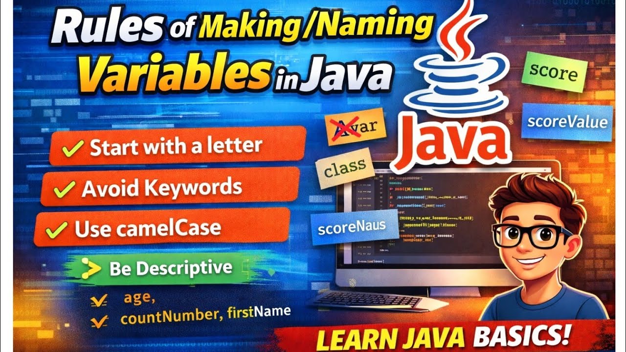 Rules of making/naming of the variable in Java Part-3 #JavaVariables#JavaNamingRules#VariableNaming