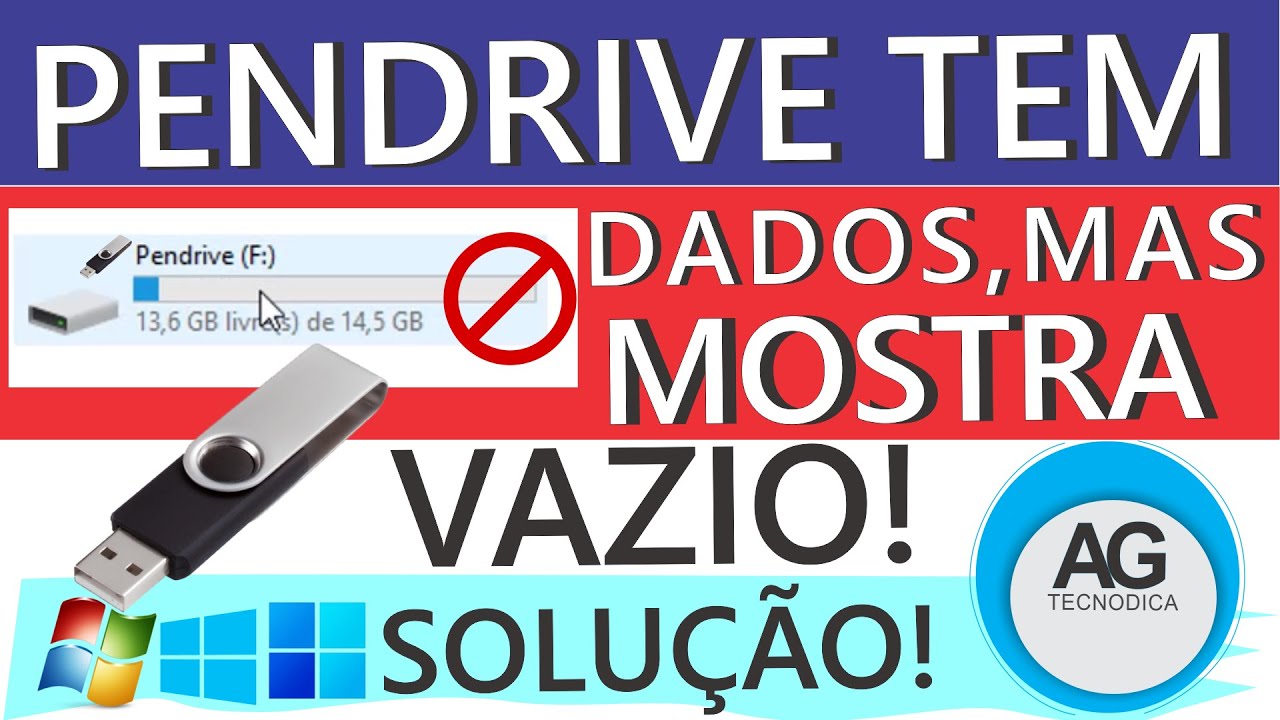 PENDRIVE tem ARQUIVOS, mas MOSTRA VAZIO, SOLUÇÃO!