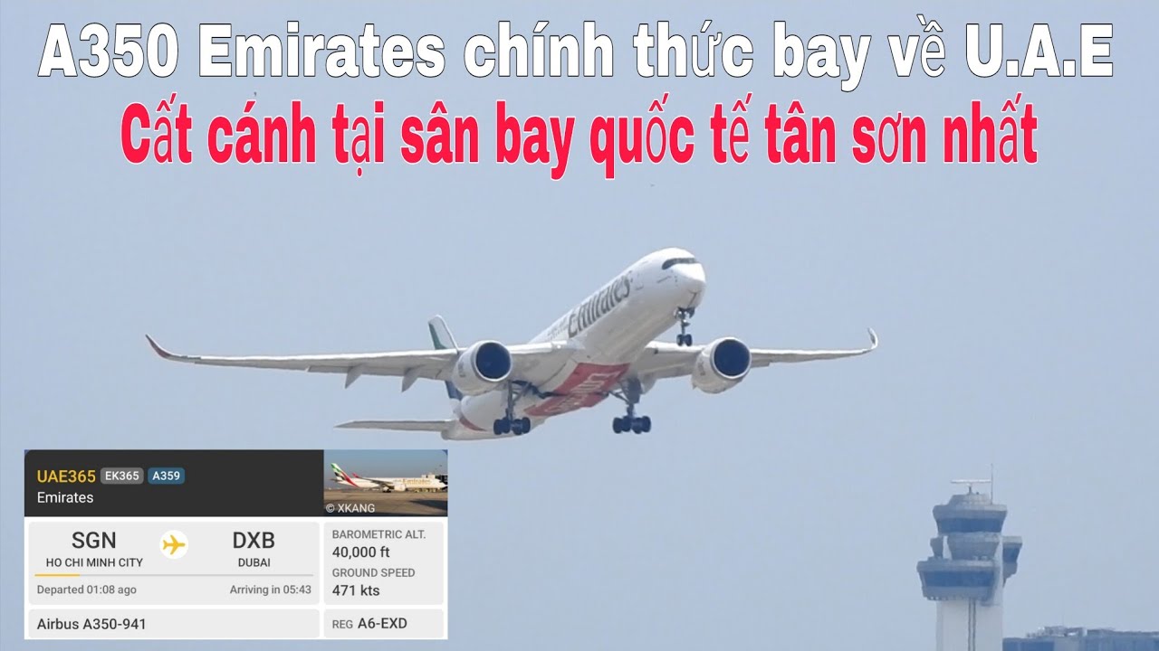 [BẤT NGỜ] Airbus A350 EMIRATES Cất Cánh Rời TP.HCM Tại Sân Bay Tân Sơn Nhất