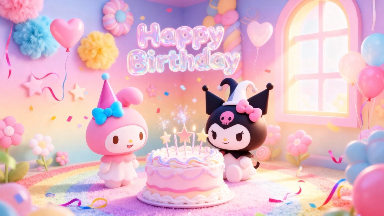 🎀 Kuromi Happy Birthday Song ✨ Fun Dance & Sing-Along 🎶 | Popu Beats