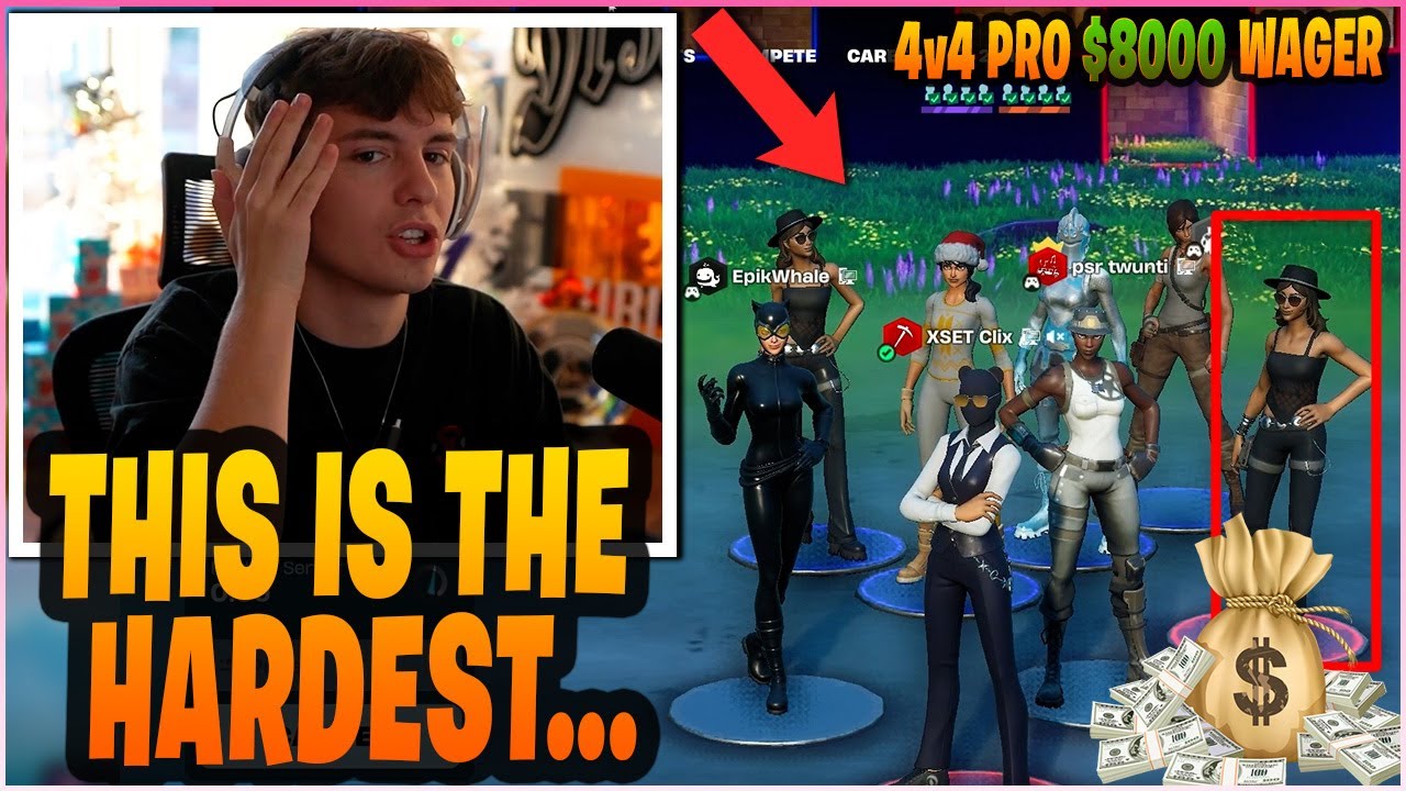 CLIX PANICS After GOING Against THE BEST ZONE WARS SQUAD in a 4v4 WAGER!