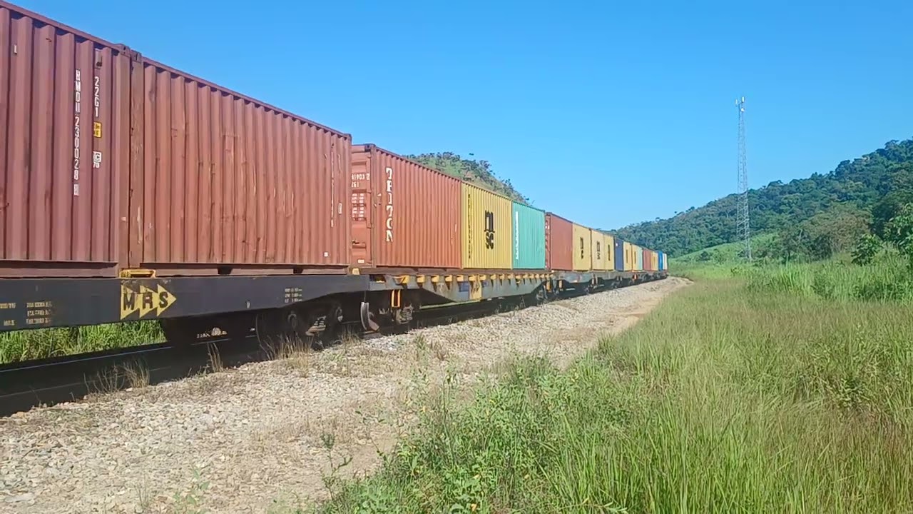 MRS Logistica - AC44i 7398-1 no KVR na carga mista no oasis de Carlos Sampaio - Nova Iguaçu - RJ