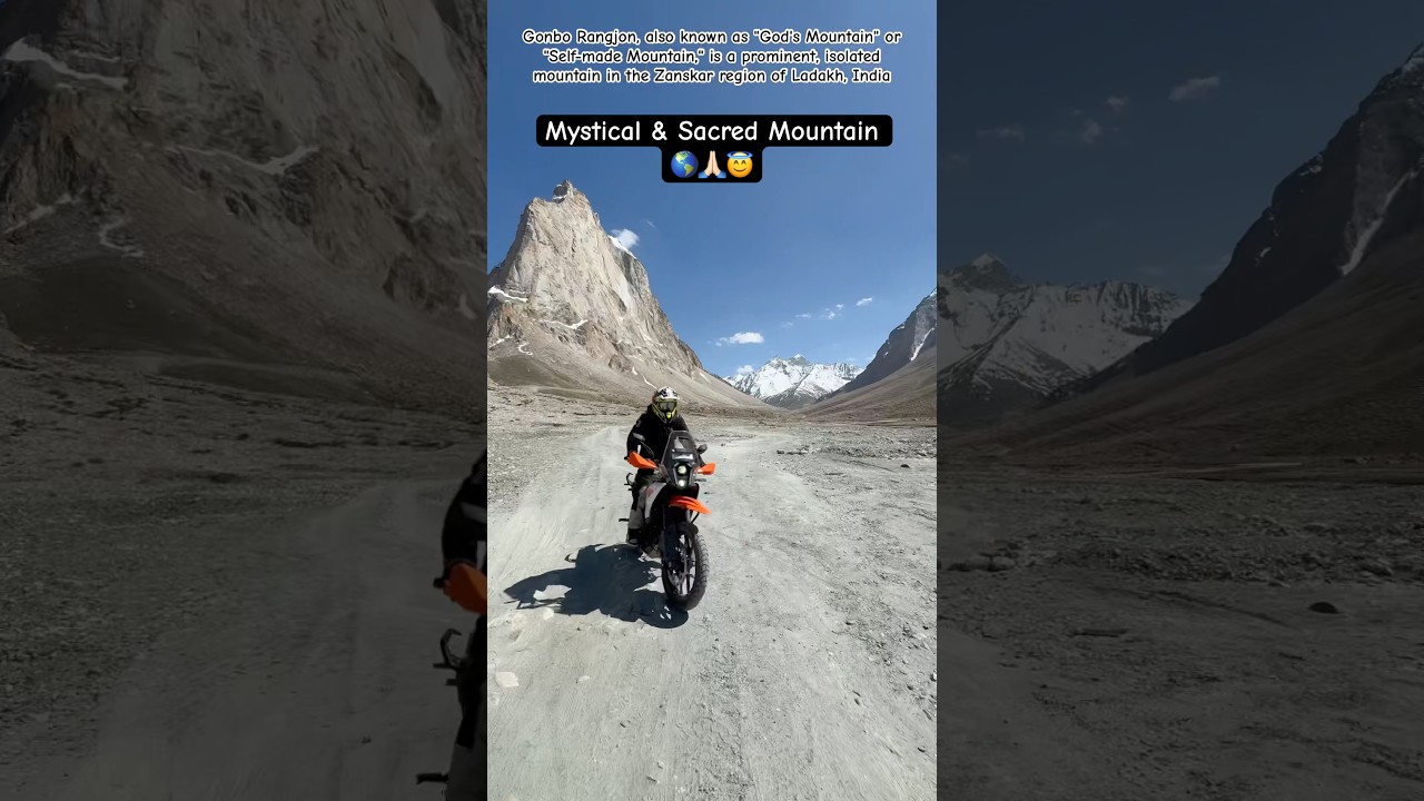 Gonbo Rangjon😇God's Mountain 🙏🏻Ladakh, India 🌎KTM 390 Adventure⚠️#shorts #offroading
