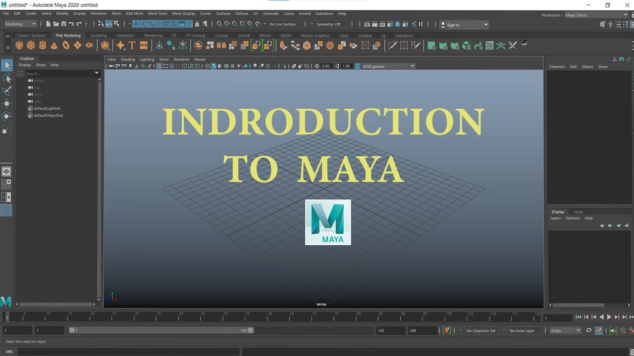 Introduction to Maya: Interface tour for beginner