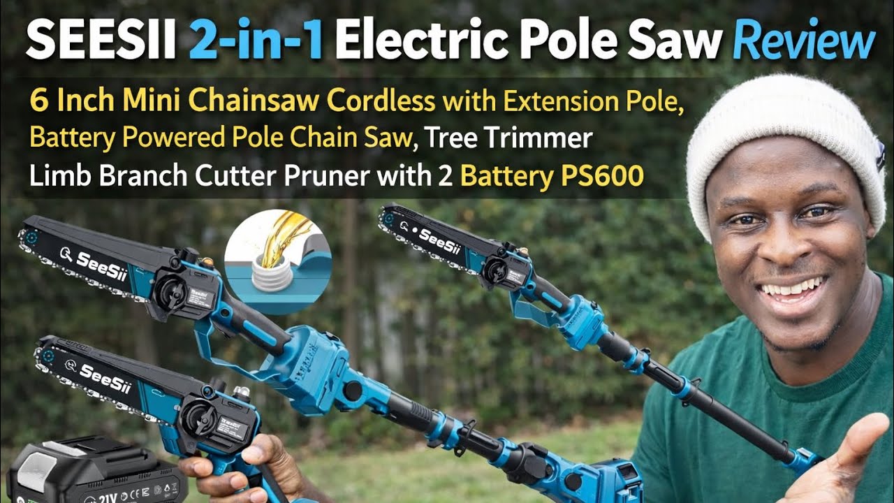 Stop Climbing Ladders! This Tool Does It All | SEESII 2-in-1 Electric Pole Saw Review