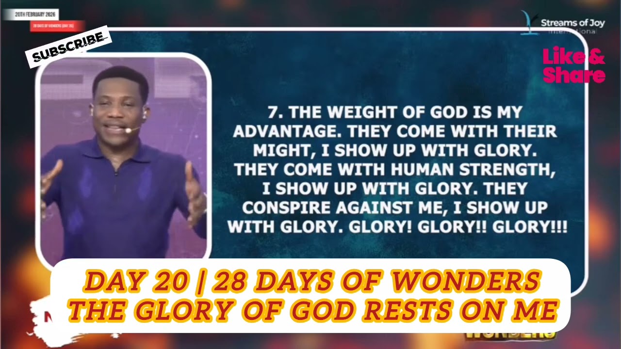 Day 20 | 28 Days of Wonders – The Glory of God Rests on Me