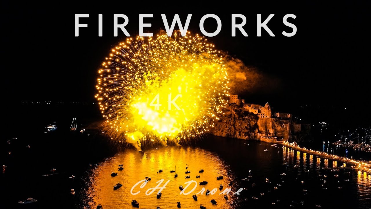 ISCHIA FIREWORKS!! 4K drone