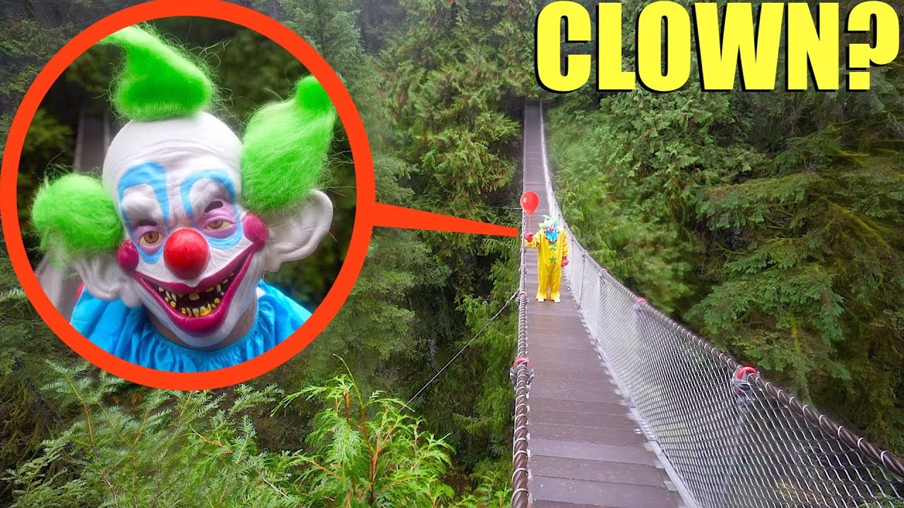 when you see this Clown, DO NOT try to cross the bridge! Run away Fast!! (He will hurt you)