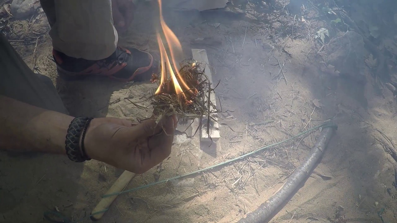 bow drill - άναμμα φωτιάς με τριβή ξύλων