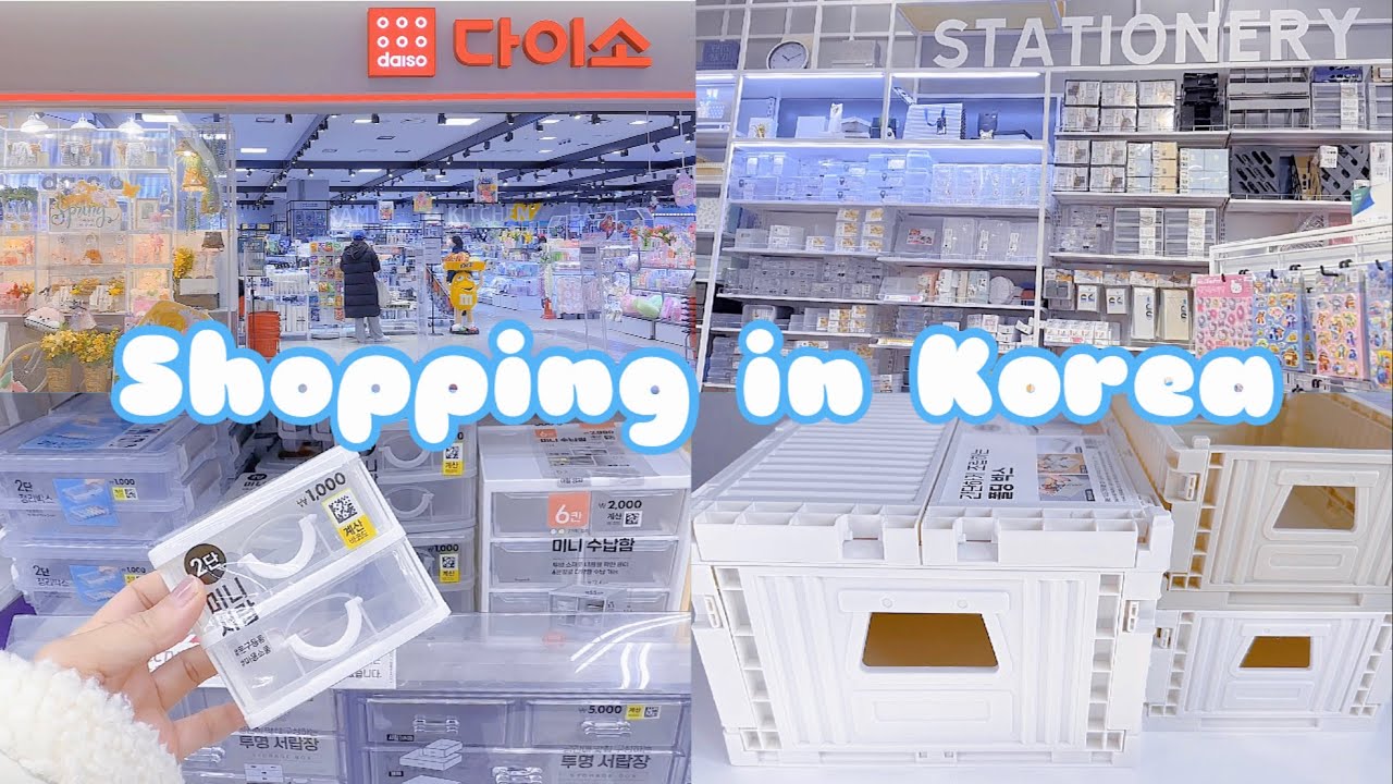 shopping in korea vlog 🇰🇷 Daiso stationery organizers haul 💖 cute cheap & useful items