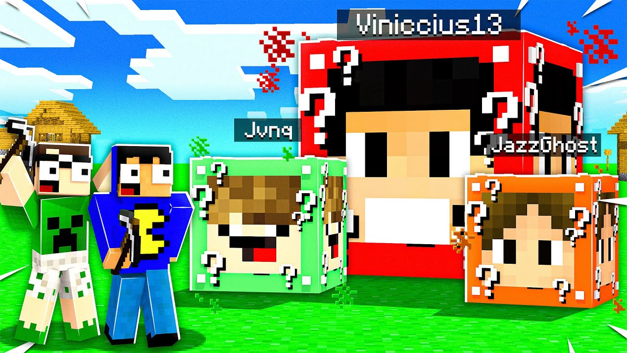 LUCKY BLOCK dos YOUTUBERS de Minecraft ⭐🤩