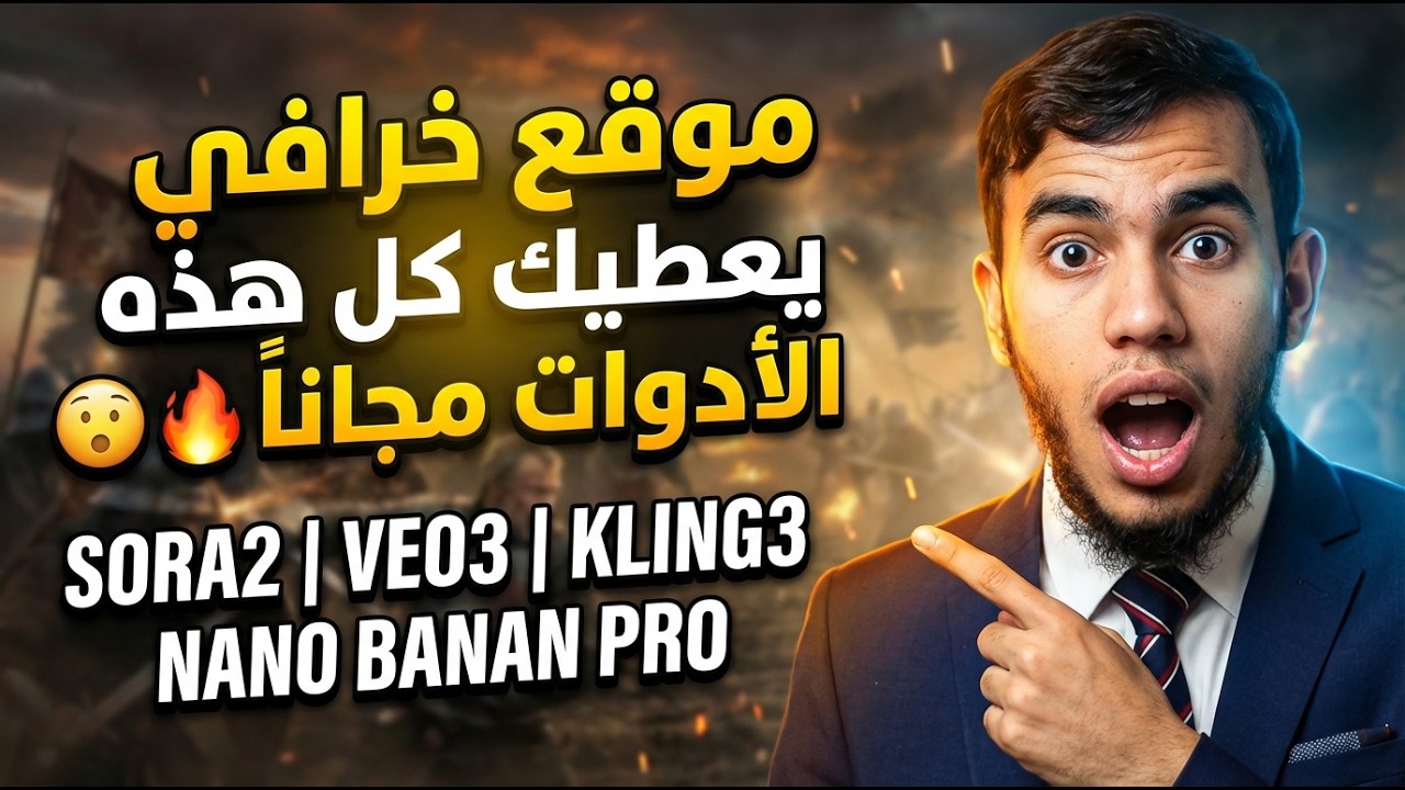 موقع خرافي يعطيك ادوات كثيرة مجانا لانشاء فيديوهات بالذكاء الاصطناعي sora2 veo2 kling3...😍🔥