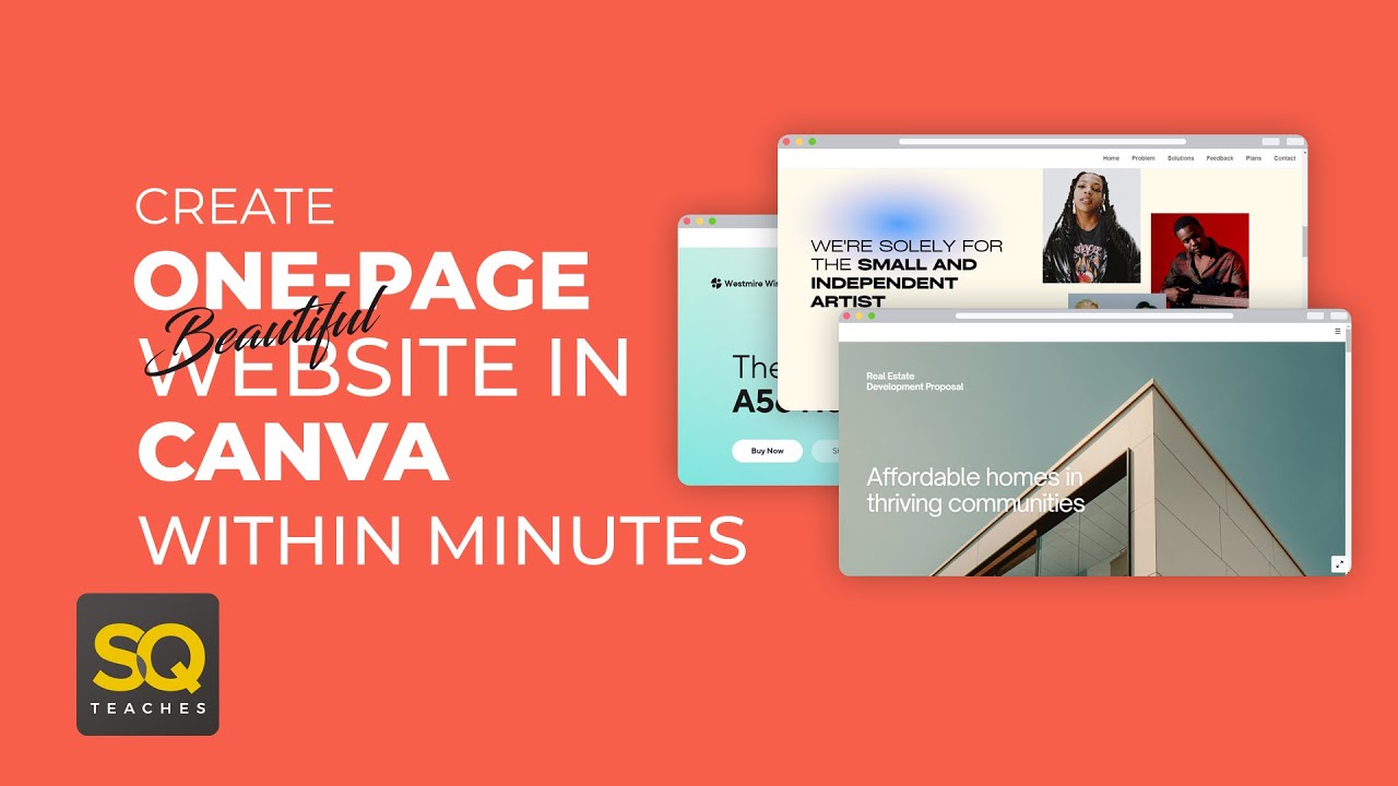 Create One Page Beautiful Website in Canva Within Minutes