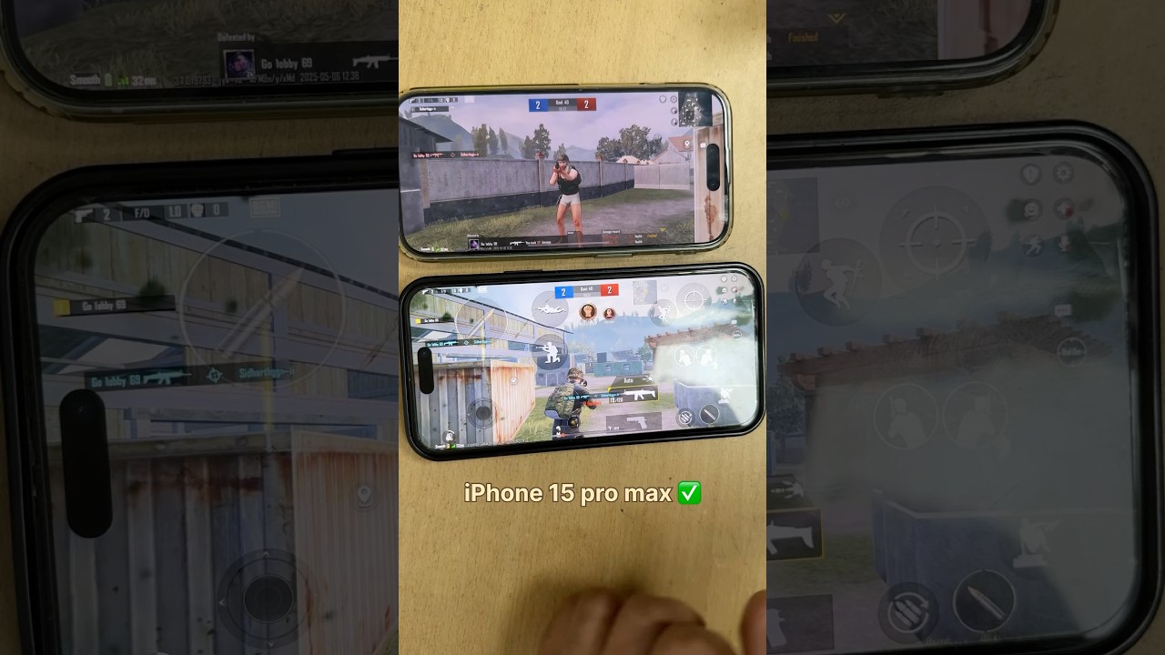 iPhone 15 pro max vs iPhone 16 pro bgmi test