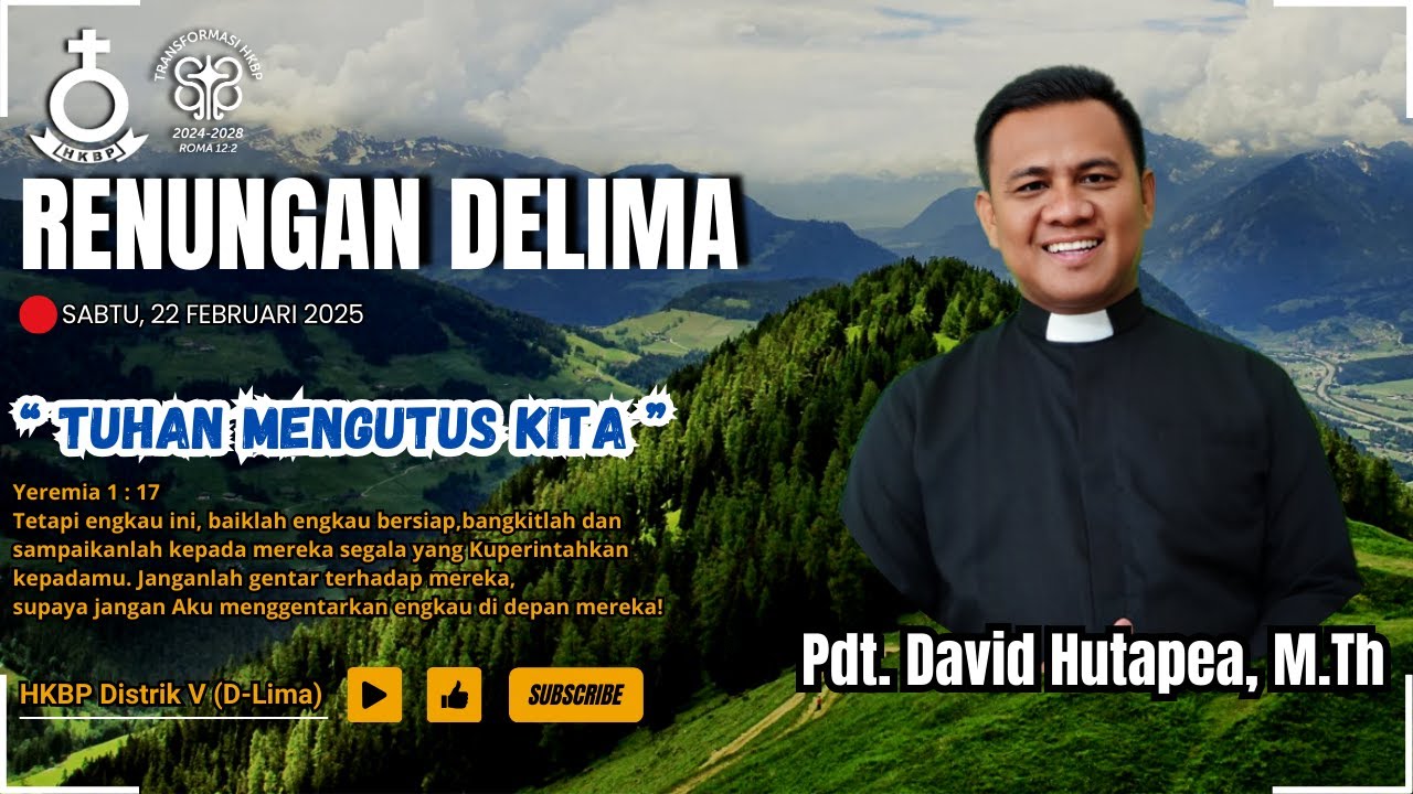 Renungan Delima | Yeremia 1 : 17 | Sabtu, 22 Februari 2025