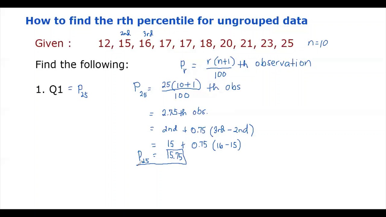 rth percentileungrouped