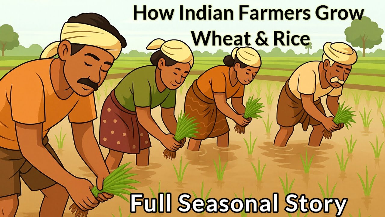 The Farmer's Journey  From Seeds to Harvest | Full Seasonal Story | learn English through this story