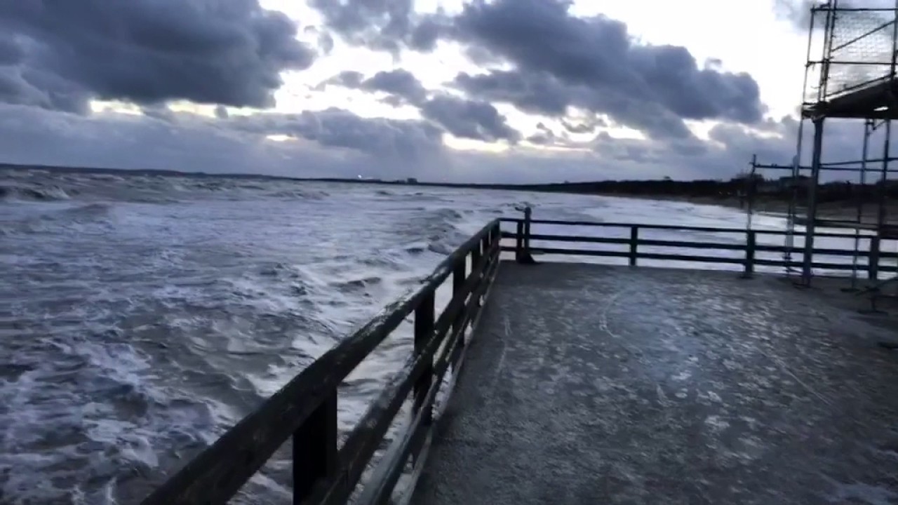 Sturmflut an der Ostseeküste - livestream für #USEDOMmagazin 05012017