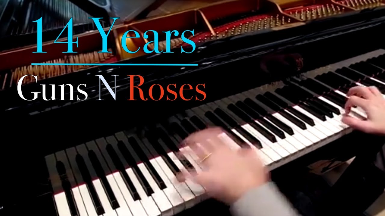 Guns N' Roses - 14 Years - (HD - HQ piano cover play by ear)