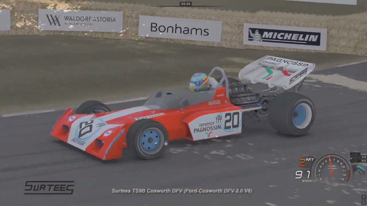 1972 Surtees TS9B Cosworth DFV (Ford‑Cosworth DFV 3.0 V8) @ Goodwood Hillclimb