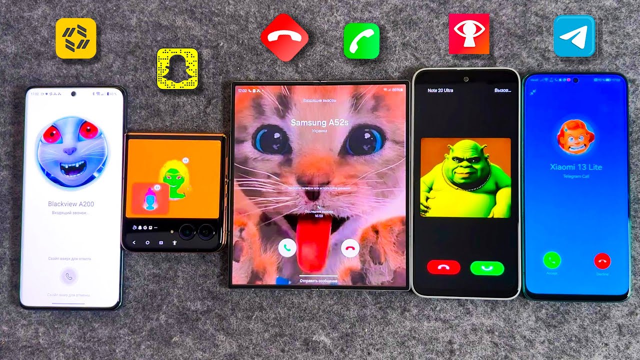 Huawei + Moto Razr + HTC U + OnePlus 12 + Z Fold 6 GUESS WHO Incoming Call